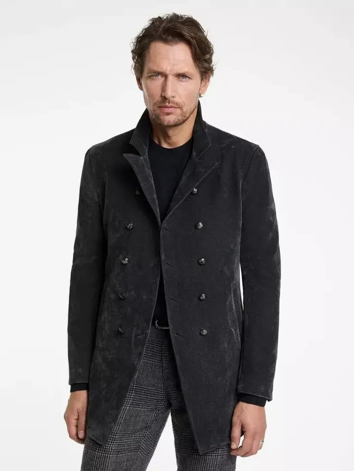 Unisex REGAN COAT Charcoal Grey John Varvatos Coats And Jackets