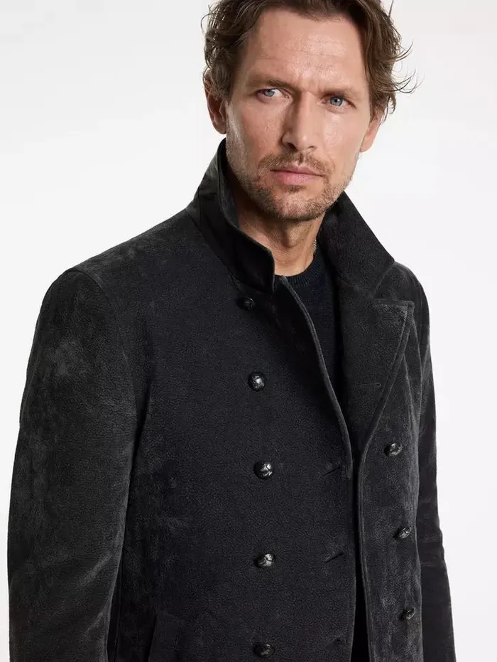 Unisex REGAN COAT Charcoal Grey John Varvatos Coats And Jackets