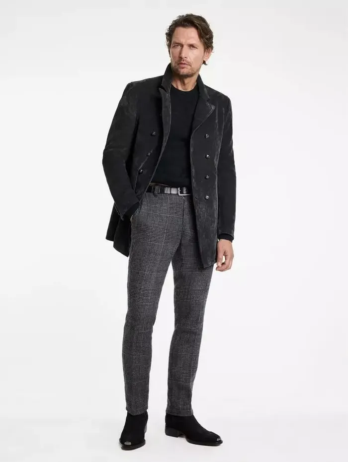Unisex REGAN COAT Charcoal Grey John Varvatos Coats And Jackets