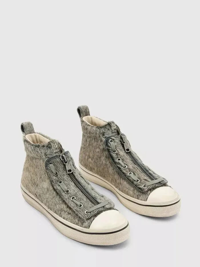 Unisex VULC MID TOP 8211 APRON Rye John Varvatos Leather Sneakers