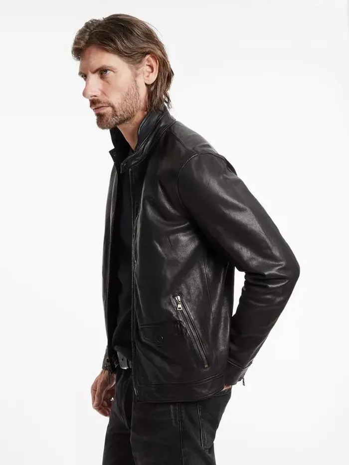 Unisex YORK JACKET Black John Varvatos Leather Jackets