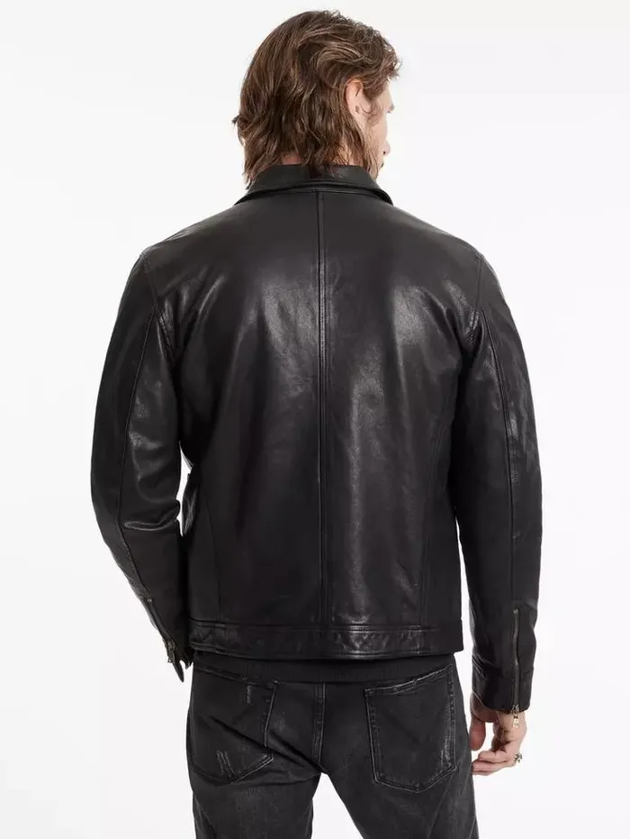 Unisex YORK JACKET Black John Varvatos Leather Jackets