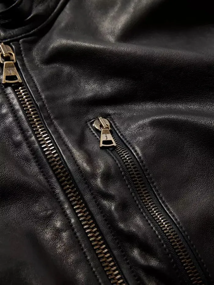 Unisex YORK JACKET Black John Varvatos Leather Jackets