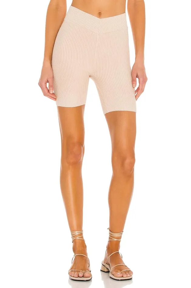 V Waist Biker Shorts Nude Women Lovers Friends Shorts