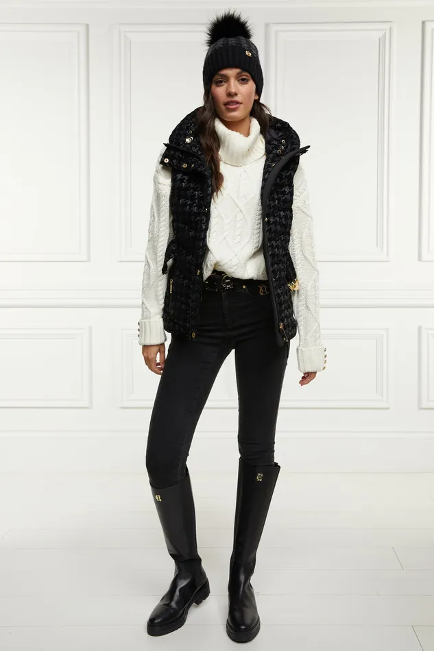 Vermont Gilet Mono Houndstooth Women Holland Cooper Gilets