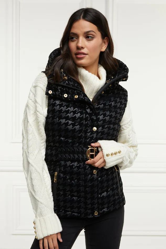 Vermont Gilet Mono Houndstooth Women Holland Cooper Gilets
