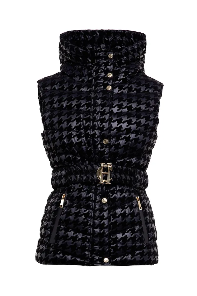 Vermont Gilet Mono Houndstooth Women Holland Cooper Gilets