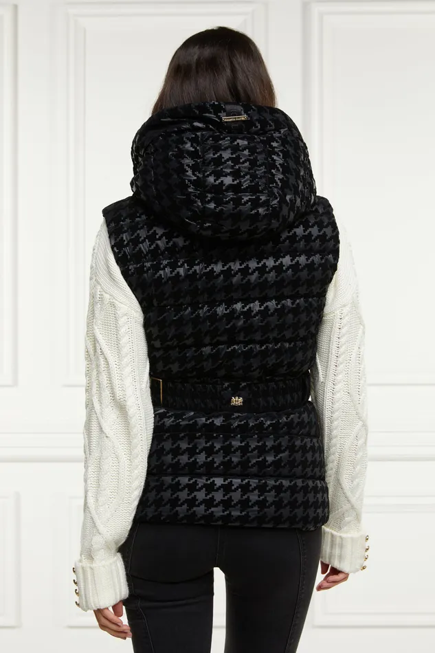 Vermont Gilet Mono Houndstooth Women Holland Cooper Gilets