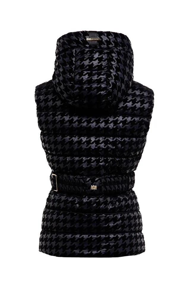Vermont Gilet Mono Houndstooth Women Holland Cooper Gilets