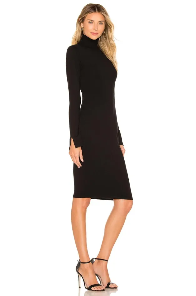 Vik Turtleneck Dress Black Women Lovers Friends Dresses