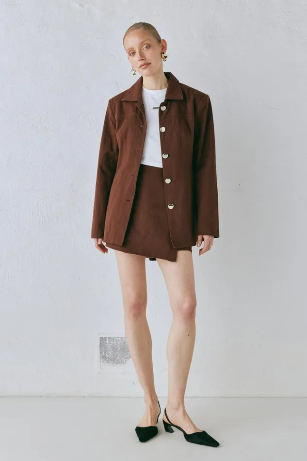 VRG GRL JacketsCoats Women Esti Jacket Chocolate VRG GRL JacketsCoats Women Esti Jacket Chocolate