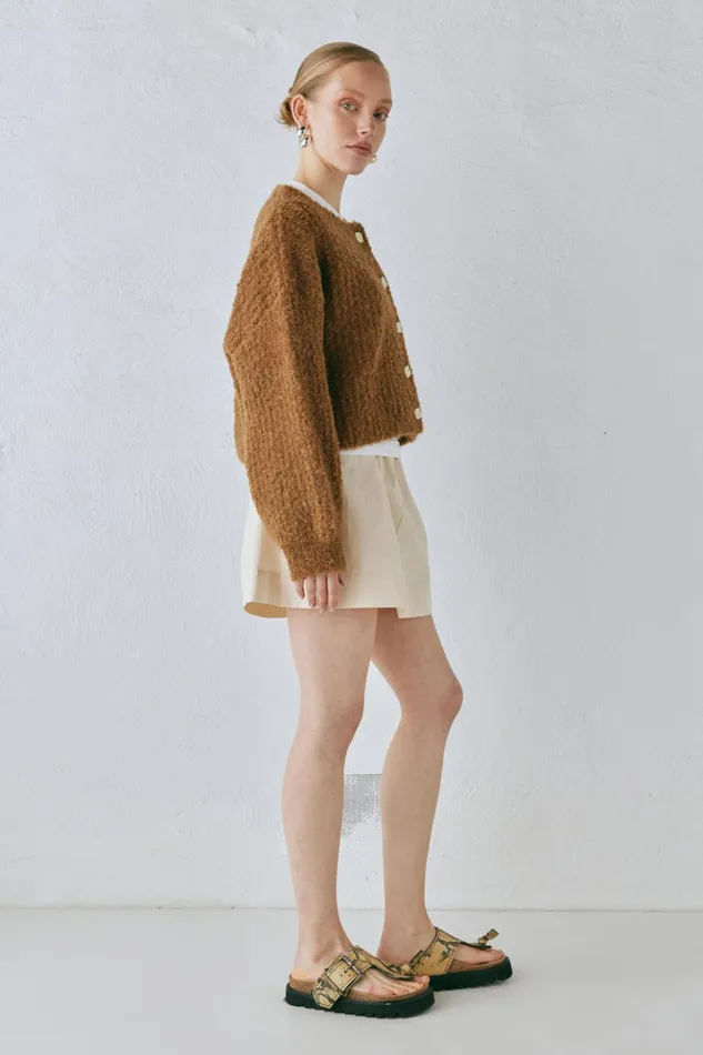 VRG GRL JumpersSweaters Women Elsie Knit Cardigan Copper