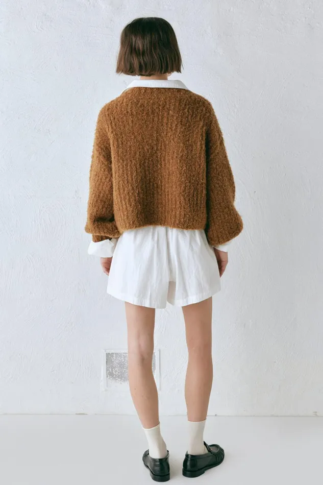 VRG GRL JumpersSweaters Women Elsie Knit Cardigan Copper
