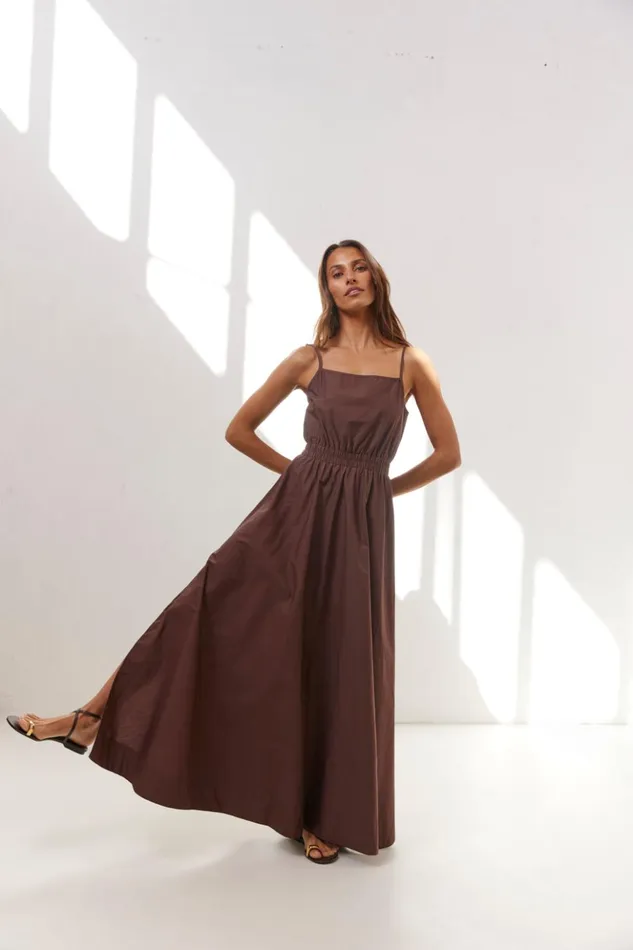 VRG GRL MidiMaxi Dresses Women Lou Maxi Dress Chocolate