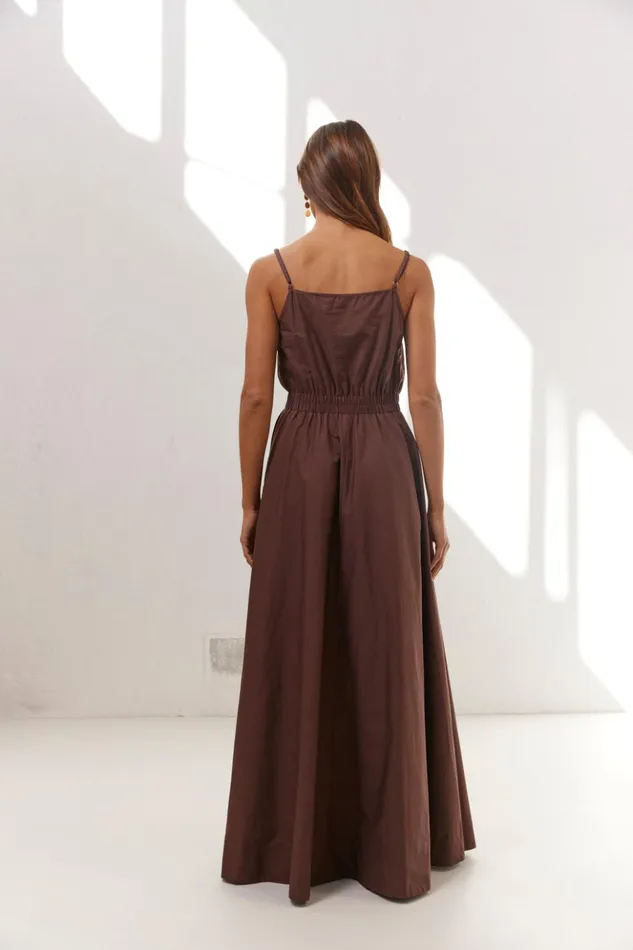 VRG GRL MidiMaxi Dresses Women Lou Maxi Dress Chocolate