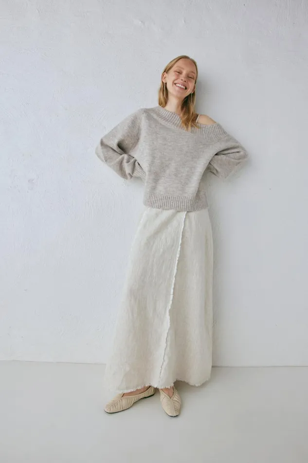 VRG GRL MidiMaxi Dresses Women Thea Linen Maxi Dress Natural