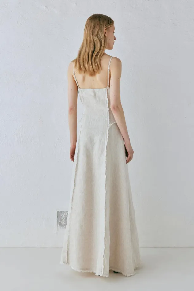 VRG GRL MidiMaxi Dresses Women Thea Linen Maxi Dress Natural
