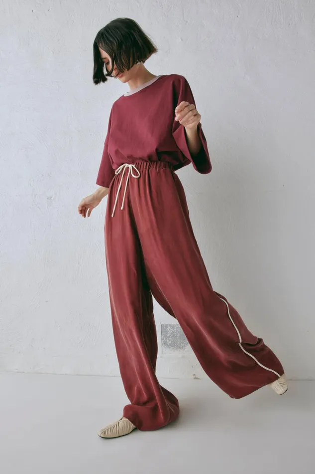 VRG GRL Pants Women Moonscapes Pants Wine VRG GRL Pants Women Moonscapes Pants Wine