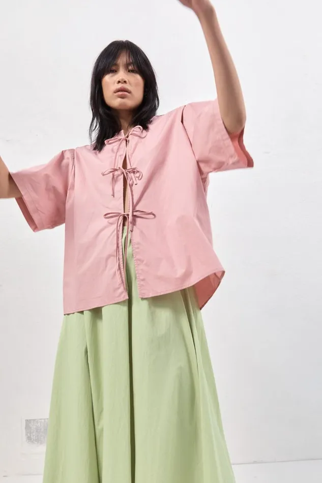 VRG GRL Shirts Women Naomi Smock Top Rose VRG GRL Shirts Women Naomi Smock Top Rose