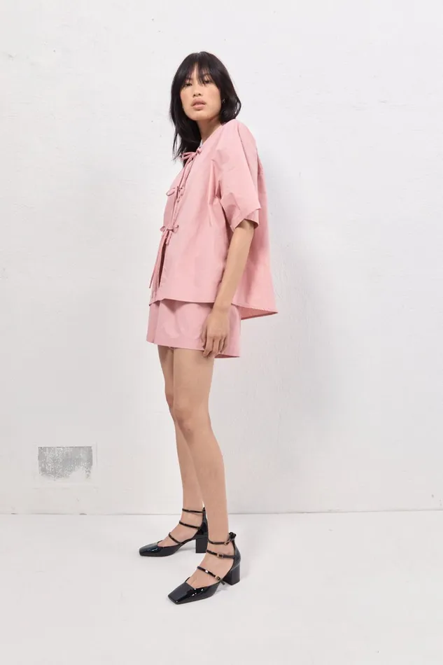 VRG GRL Shirts Women Naomi Smock Top Rose VRG GRL Shirts Women Naomi Smock Top Rose