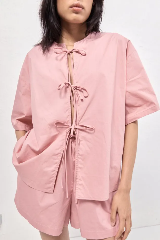 VRG GRL Shirts Women Naomi Smock Top Rose VRG GRL Shirts Women Naomi Smock Top Rose