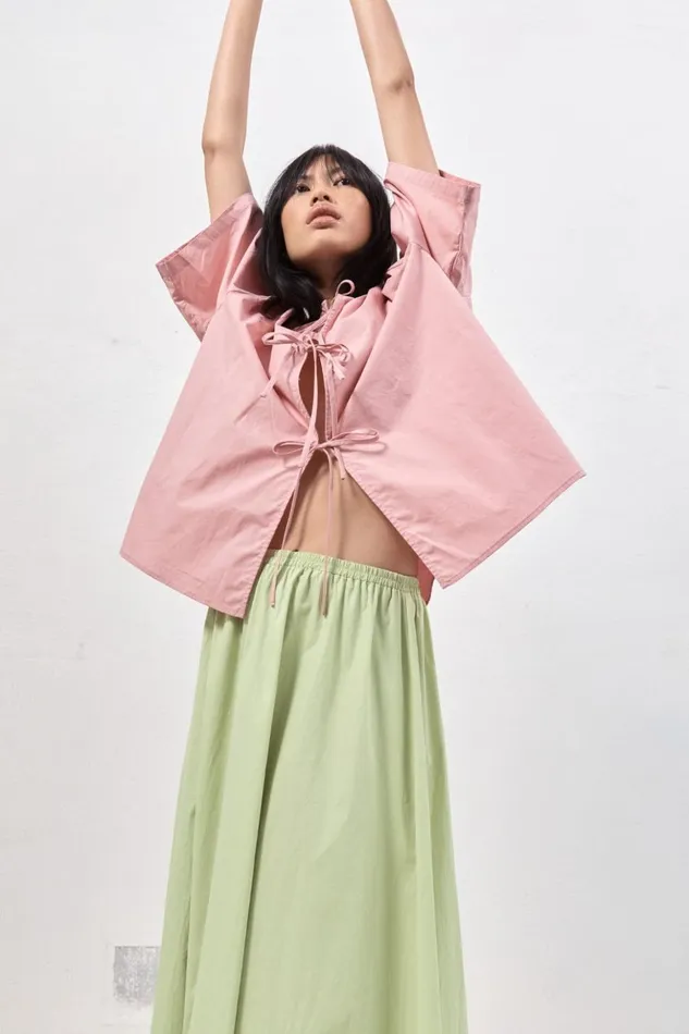 VRG GRL Shirts Women Naomi Smock Top Rose VRG GRL Shirts Women Naomi Smock Top Rose