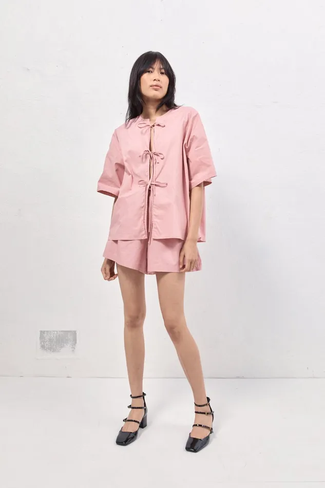 VRG GRL Shirts Women Naomi Smock Top Rose VRG GRL Shirts Women Naomi Smock Top Rose