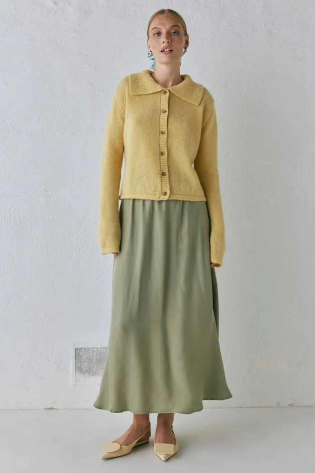 VRG GRL Skirts Women Solara Midi Skirt Sage