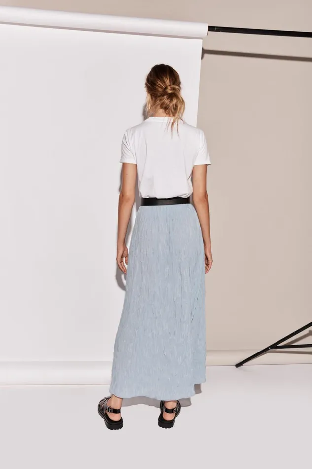 VRG GRL Skirts Women Solara Midi Skirt Sky
