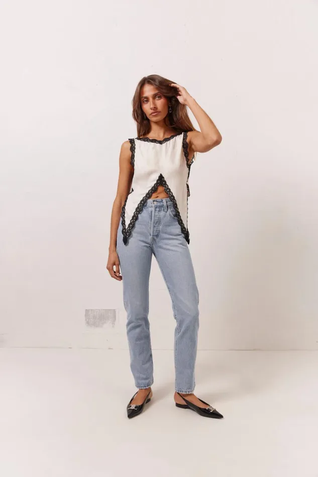 VRG GRL Sleeveless Women Aurelie Top White