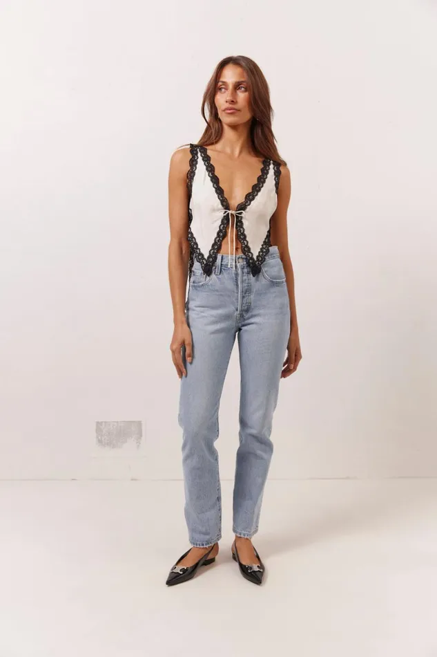 VRG GRL Sleeveless Women Aurelie Top White