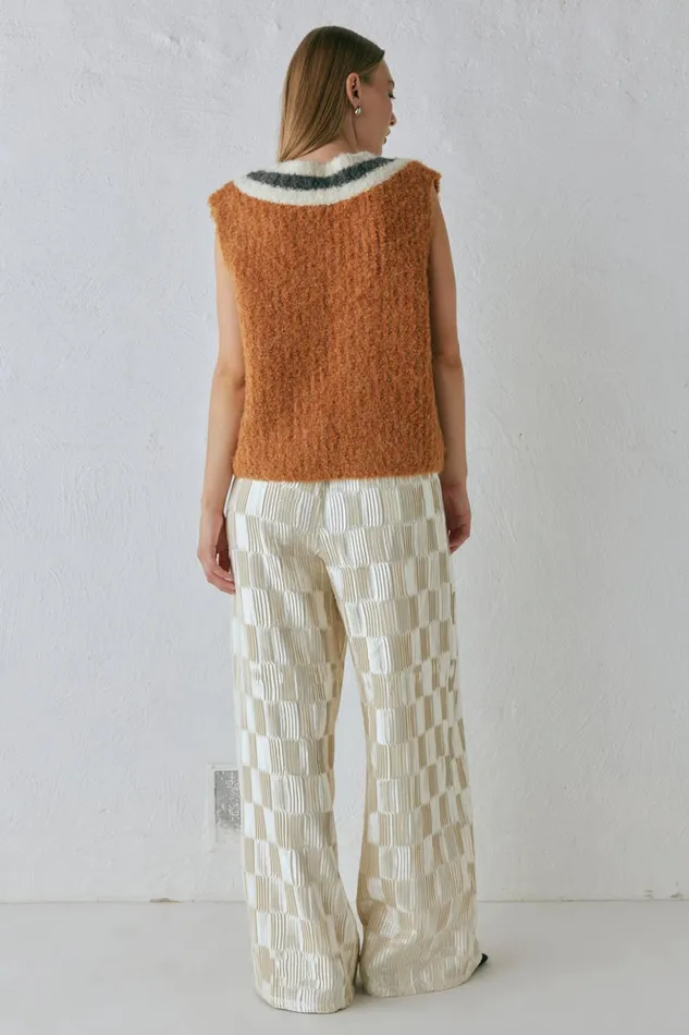 VRG GRL Vests Women Macy Knit Vest Burnt Orange VRG GRL Vests Women Macy Knit Vest Burnt Orange