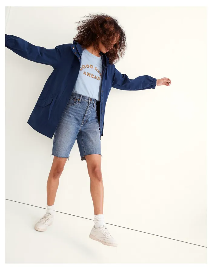 Waterproof Raincloud Raincoat Classic Indigo Women Madewell Jackets