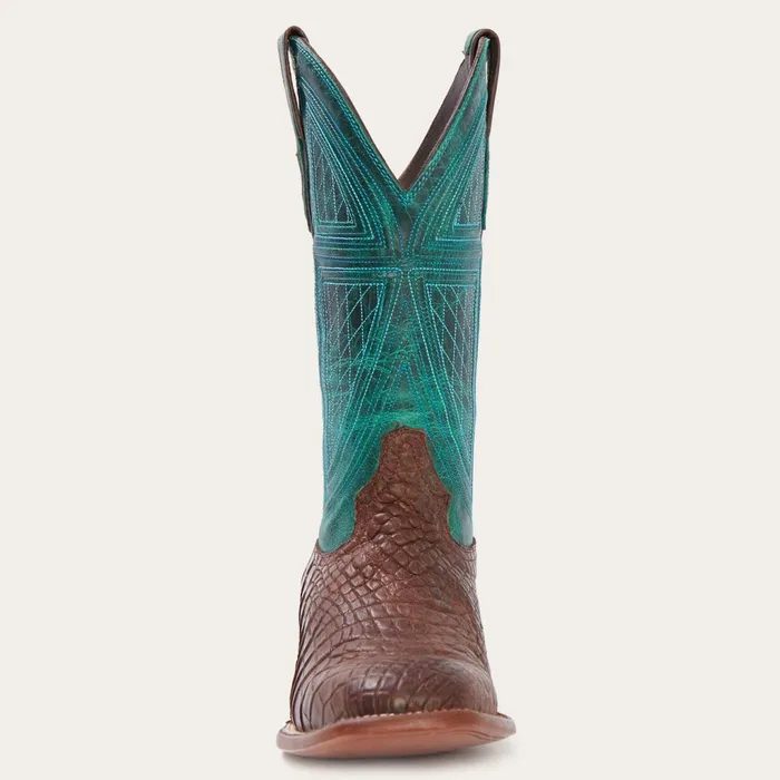 Western Men Stetson Big Horn Tobacco Alligator Cowboy Boot Brown