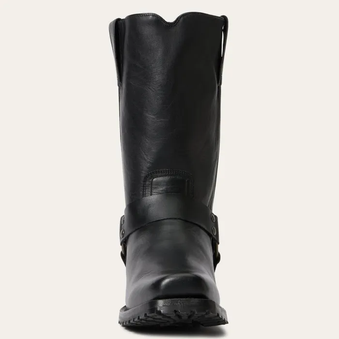 Western Men Stetson Heritage Harness Boots Black