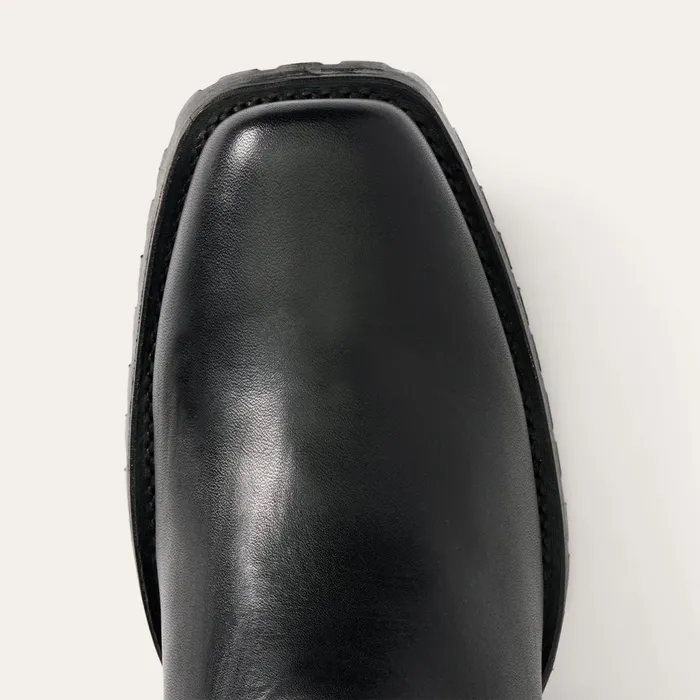 Western Men Stetson Heritage Harness Boots Black
