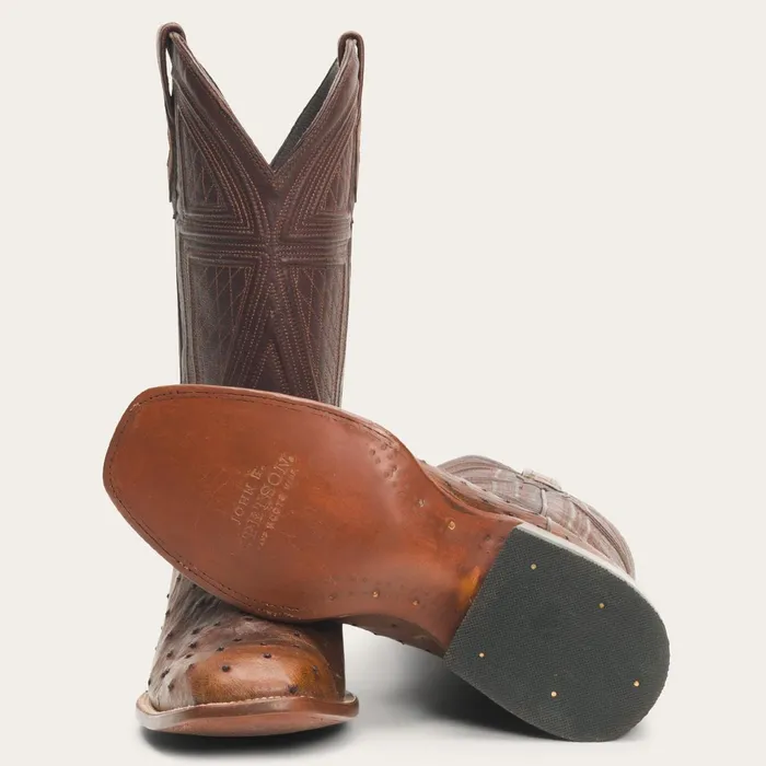Western Men Stetson Jackson Boots Brown