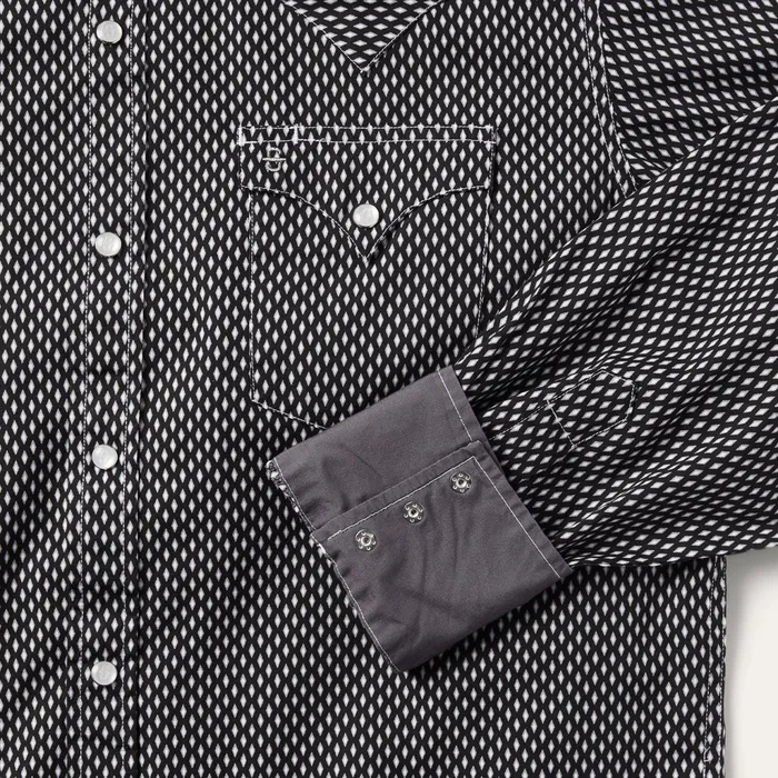 Western Shirts Men Stetson Black Diamond Shirt Black