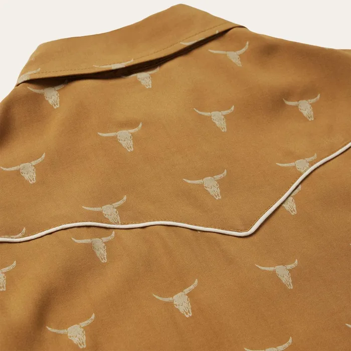 Western Shirts Women Stetson Mojave Longhorn Print Snap Western Shirt Brown