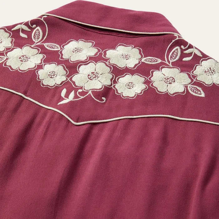 Western Shirts Women Stetson Wine Classic Western Snap Shirt Wine
