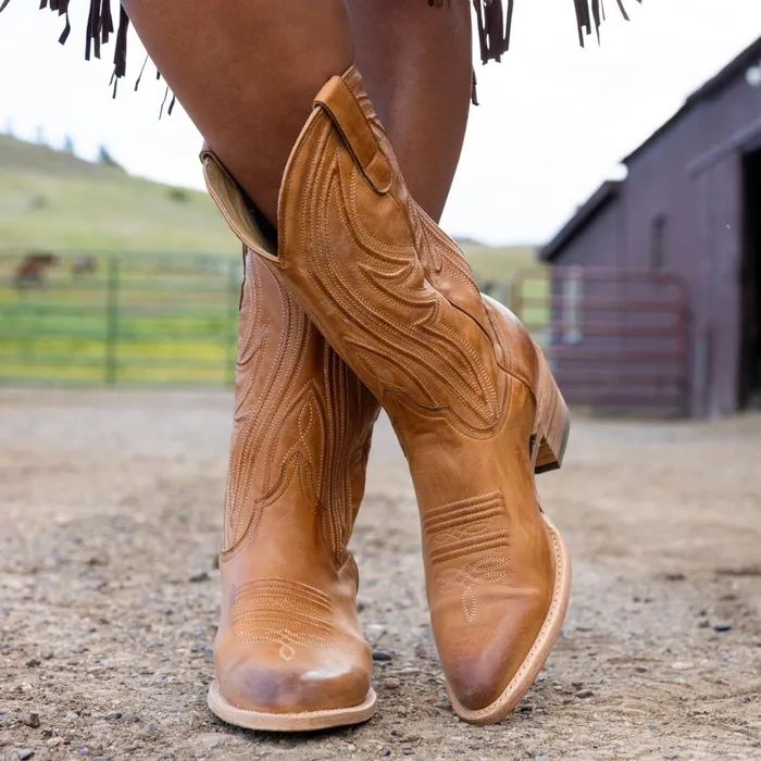 Western Women Stetson Nora Boots Tan