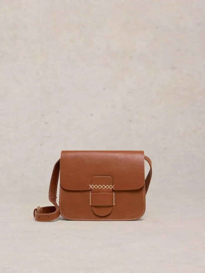 White Stuff Bags and Purses Evie Leather Satchel Mid Tan 8211 Women