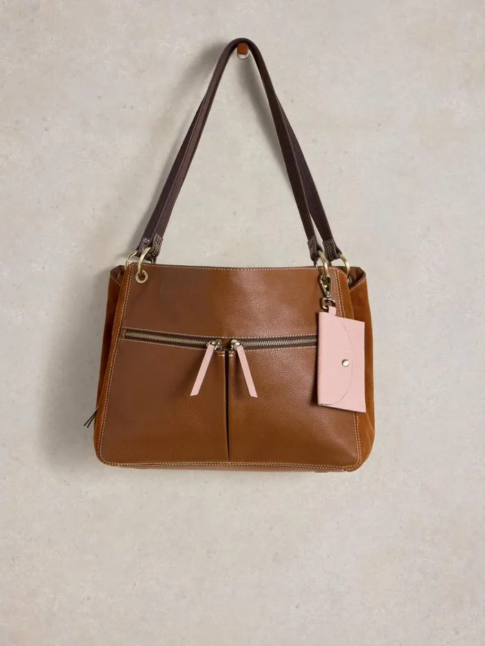 White Stuff Bags and Purses Farrah Leather Tote Bag Mid Tan 8211 Women