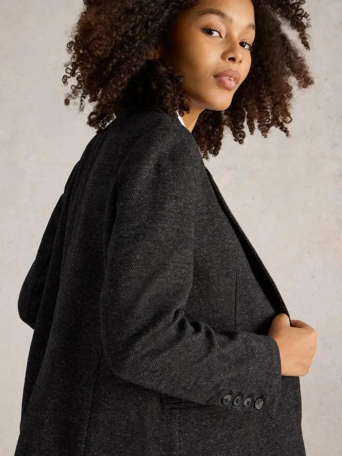 White Stuff Coats and Jackets Evelyn Jersey Tailored Blazer Grey Multi 8211 Women