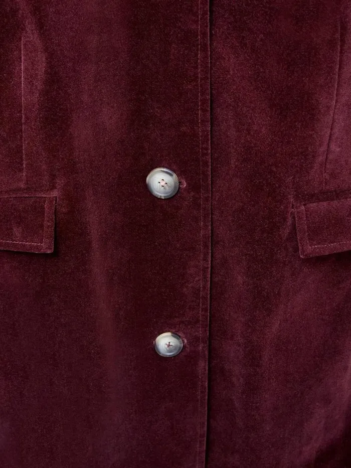 White Stuff Coats and Jackets Karla Smart Velvet Coat Dk Plum 8211 Women