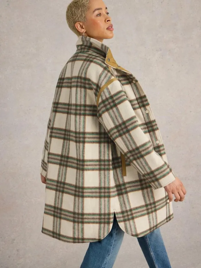 White Stuff Coats and Jackets Marlowe Reversible Check Coat Ivory Multi 8211 Women White Stuff Coats and Jackets Marlowe Reversible Check Coat Ivory Multi 8211 Women