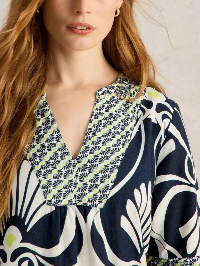 White Stuff Dresses Ash Linen Dress Navy Print 8211 Women White Stuff Dresses Ash Linen Dress Navy Print 8211 Women