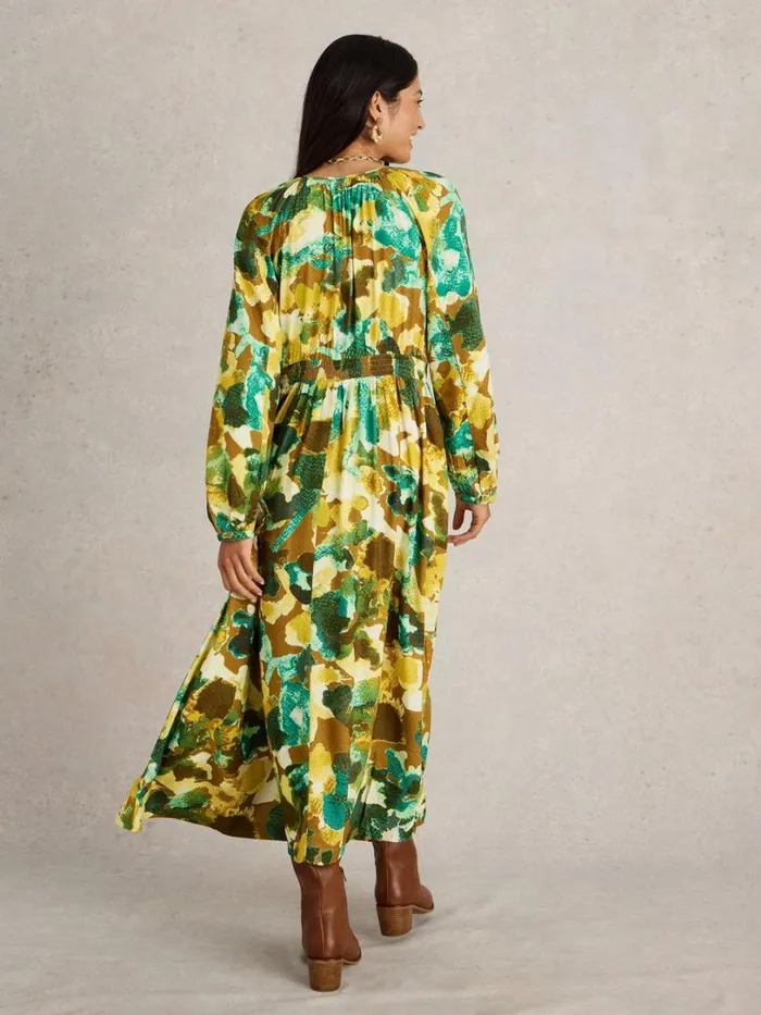 White Stuff Dresses Imogen Midi Dress Yellow Print 8211 Women