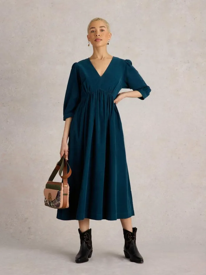 White Stuff Dresses Lucy Cord Dress Dk Teal 8211 Women