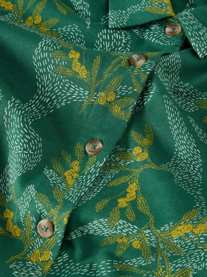 White Stuff Dresses Rua Midi Jersey Shirt Dress Green Multi 8211 Women